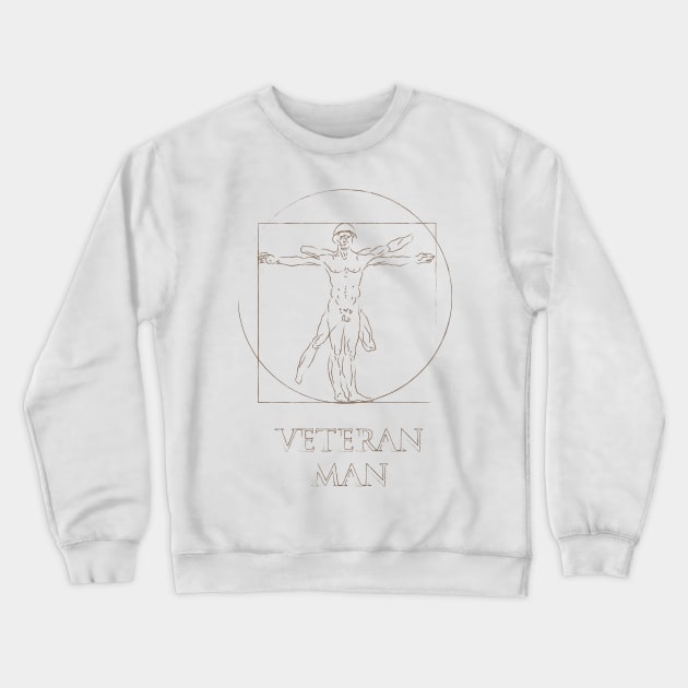 Dramabite Veteran Man Crewneck Sweatshirt by dramabite